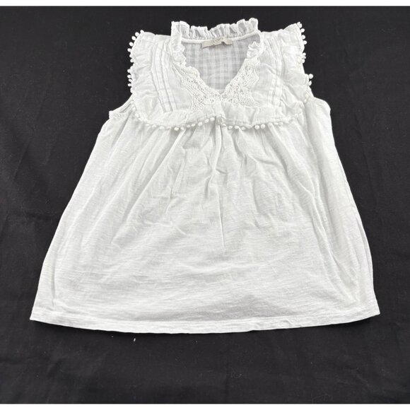 Loft Sleeveless White Top  Women's size‎ Small Blouse - Picture 1 of 6
